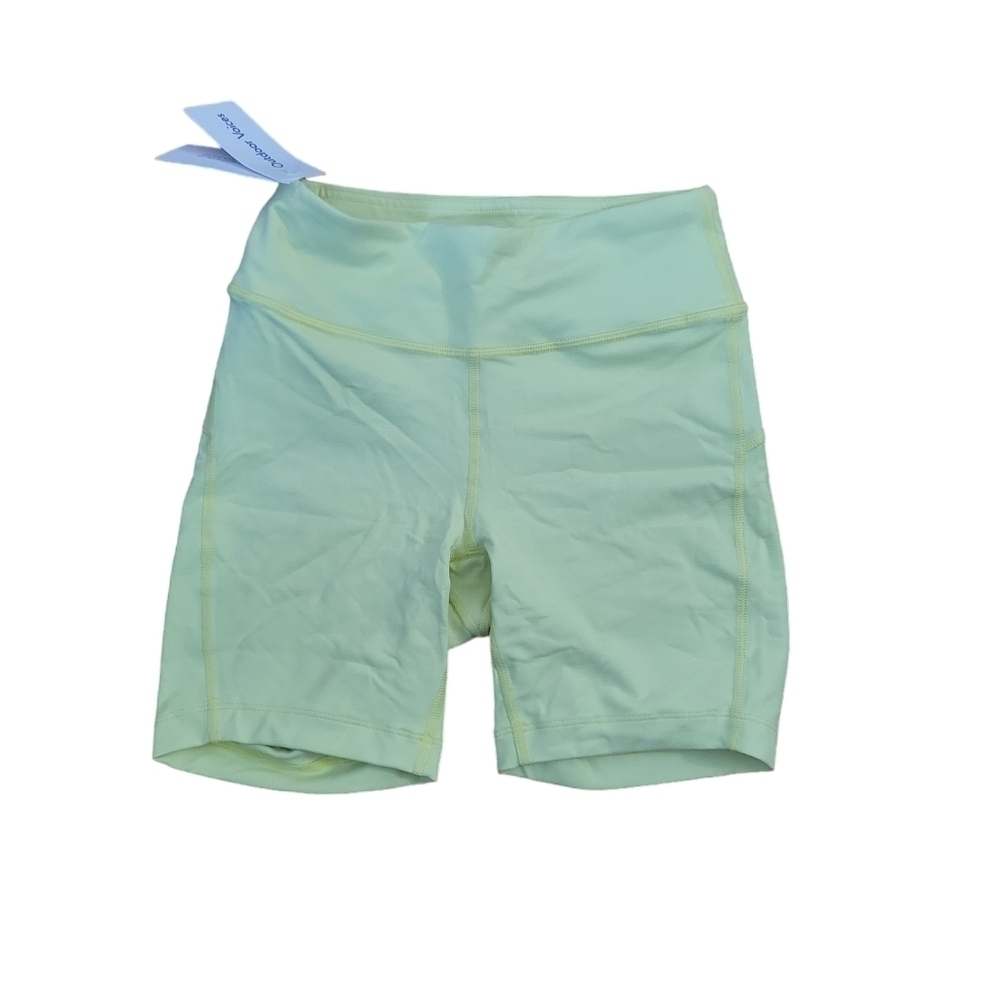 💕Outdoor voices light greenish yellow workout shorts